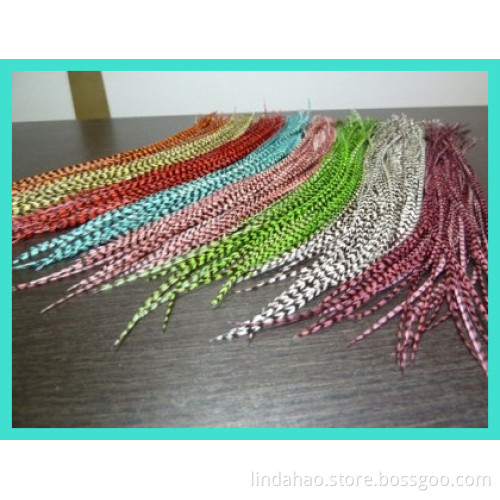 long thin grizzly feather hair extensions